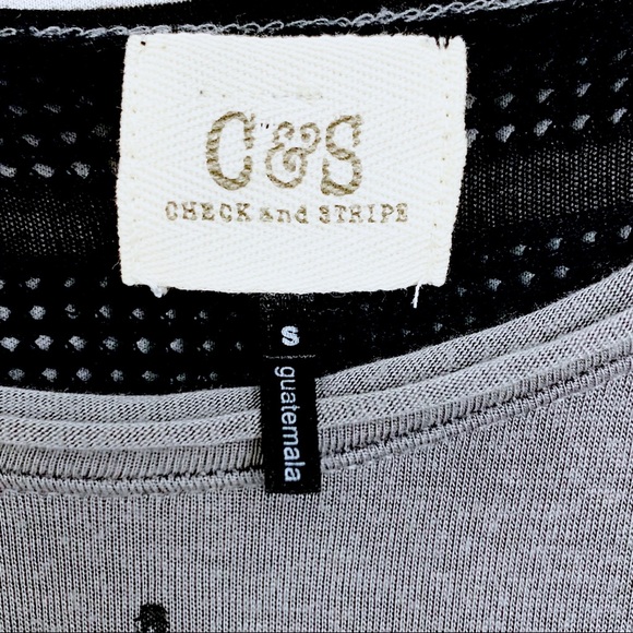 C & S Free Voice Grey Festival Boho Shirt Small - Picture 6 of 7